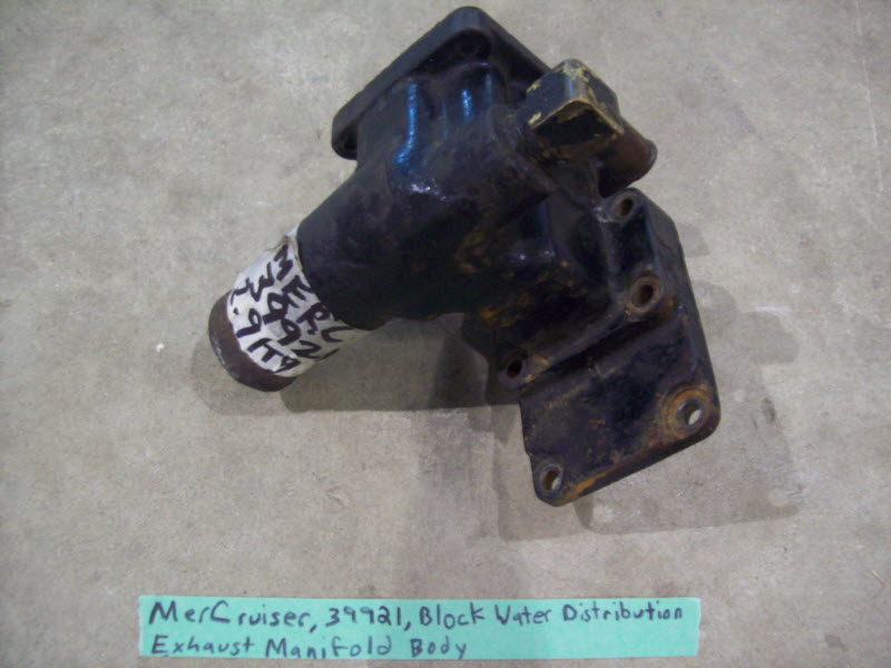 Mercruiser, 39921 Water Distribution housing Exhaust Manifold Bo Mercruiser, 39921, Block Water